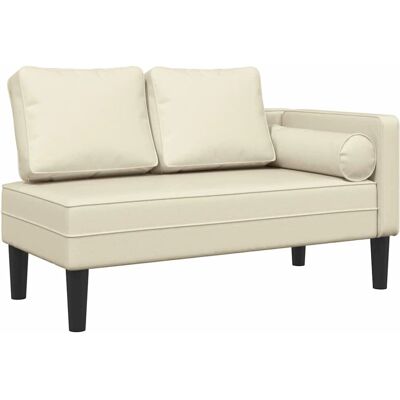 vidaXL Sofa med Puder - Creme - Kunstlæder vidaXL Sofa med Puder - Creme - Kunstlæder
