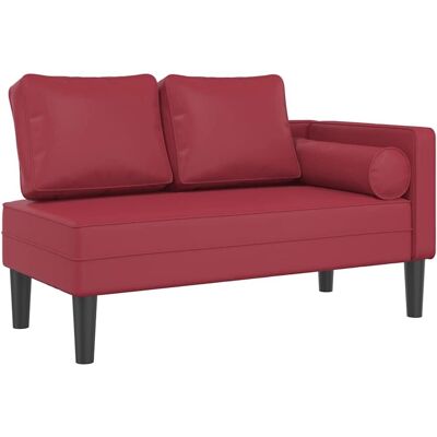 Vidaxl Rød kunstlædersofa - Sofá diván con cojines cuero sintético rojo Vidaxl Rød kunstlædersofa - Sofá diván con cojines cuero sintético rojo
