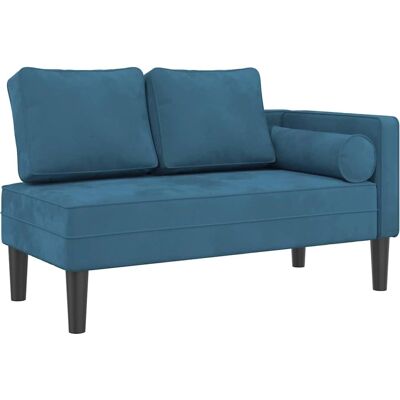 Vidaxl Blåt veloursofa med puder - Sofa Vidaxl Blåt veloursofa med puder - Sofa