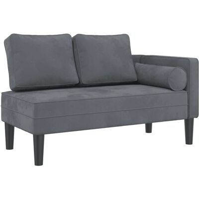 Vidaxl Canapé Lounge - Velours Gris Foncé - Siège Confortable - Publicité Vidaxl Canapé Lounge - Velours Gris Foncé - Siège Confortable - Publicité
