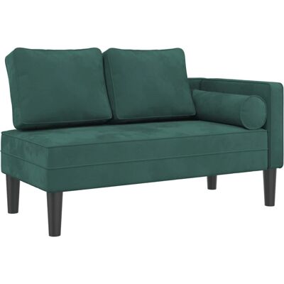 Canapé VidaXL avec Coussins en Velours Vert Foncé - Canapé - Publicité Canapé VidaXL avec Coussins en Velours Vert Foncé - Canapé - Publicité