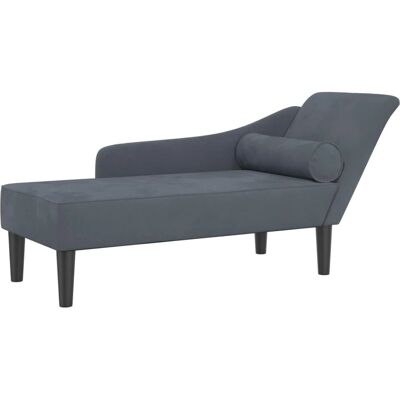 vidaXL Chaiselongue - Fløjl mørkegrå vidaXL Chaiselongue - Fløjl mørkegrå