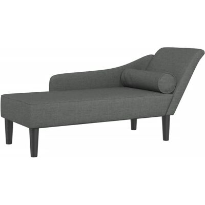 vidaXL Mørkegrå polyester chaise longue vidaXL Mørkegrå polyester chaise longue