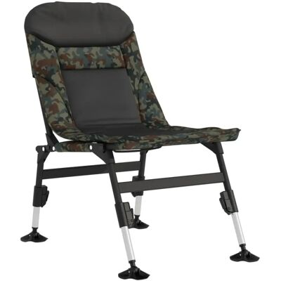 Chaise de pêche vidaXL avec pieds de boue réglables - Camouflage pliable - Supporte 180kg Chaise de pêche vidaXL avec pieds de boue réglables - Camouflage pliable - Supporte 180kg