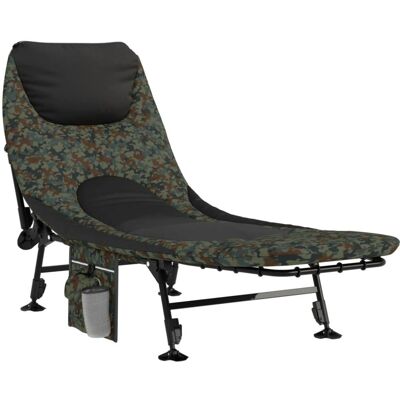 vidaXL Outdoor Bett - Verstellbare Tarnmuster Klappbar Liege vidaXL Outdoor Bett - Verstellbare Tarnmuster Klappbar Liege