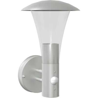 vidaXL Außenwandleuchte mit Sensor Silber Edelstahl vidaXL Außenwandleuchte mit Sensor Silber Edelstahl