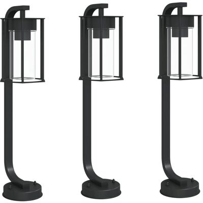 vidaXL Außenwandleuchte 60cm Schwarz Edelstahl - Außenwandleuchten vidaXL Außenwandleuchte 60cm Schwarz Edelstahl - Außenwandleuchten