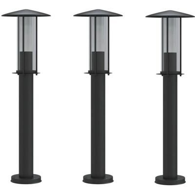 vidaXL Musta 60cm Ulkoilma lattivalaisin 3 kpl - Lattialamput vidaXL Musta 60cm Ulkoilma lattivalaisin 3 kpl - Lattialamput