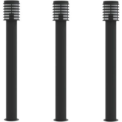 vidaXL Außenbodenleuchten 3er Set Schwarz - Wetterfeste Gartenlampe vidaXL Außenbodenleuchten 3er Set Schwarz - Wetterfeste Gartenlampe