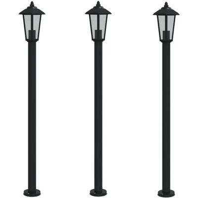 vidaXL Außenwandleuchten Schwarz 120 cm 3 Stück - Außenwandleuchten vidaXL Außenwandleuchten Schwarz 120 cm 3 Stück - Außenwandleuchten