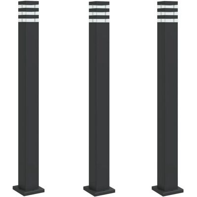 vidaXL Schwarze Außenbodenlampen - 3 Stück, 110 cm, IP44 vidaXL Schwarze Außenbodenlampen - 3 Stück, 110 cm, IP44