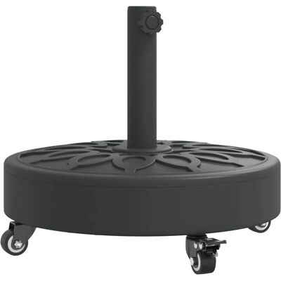Base d'ombrellone ronde avec roues - 38/48mm - 27kg - Noir Base d'ombrellone ronde avec roues - 38/48mm - 27kg - Noir