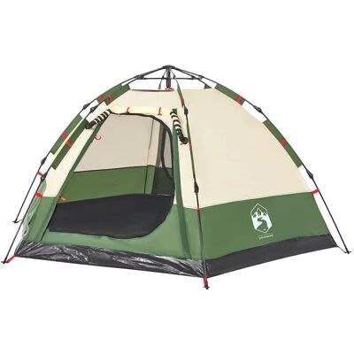 vidaXL Grüner 4-Person Leichtes Zelt - Kabine vidaXL Grüner 4-Person Leichtes Zelt - Kabine