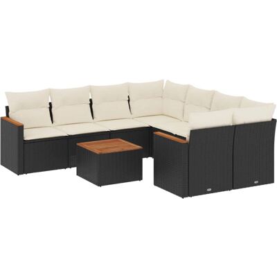 vidaXL Gartenmöbel-Set - Schwarz, Modular, Wasserdicht vidaXL Gartenmöbel-Set - Schwarz, Modular, Wasserdicht