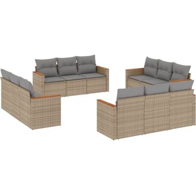vidaXL Gartenmöbel-Set - Modularer Sitzgruppe Beige vidaXL Gartenmöbel-Set - Modularer Sitzgruppe Beige