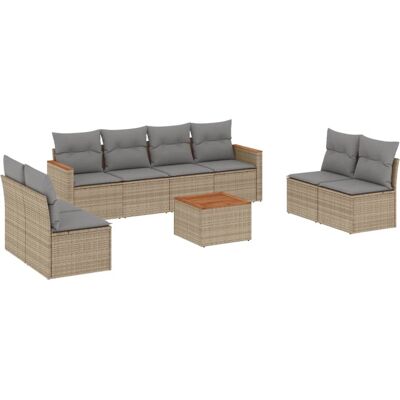 VidaXL Gartenset - Beige, Modular, Witterungsbeständig VidaXL Gartenset - Beige, Modular, Witterungsbeständig
