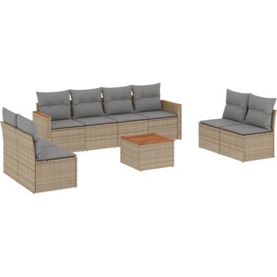 vidaXL Gartenmöbel-Set - Beige, Modular, UV-beständig vidaXL Gartenmöbel-Set - Beige, Modular, UV-beständig