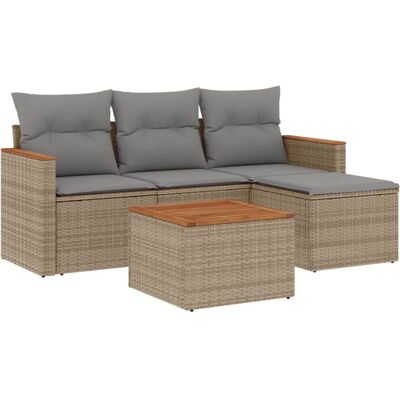 vidaXL Outdoor Möbelset - Beige, Modular, UV-beständig vidaXL Outdoor Möbelset - Beige, Modular, UV-beständig