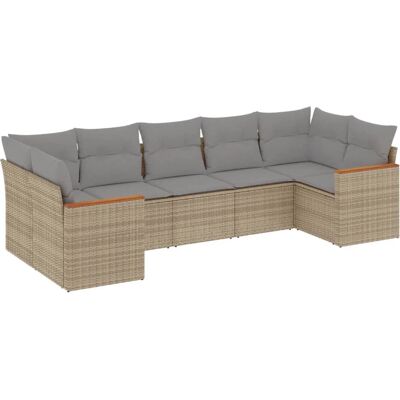 vidaXL Gartenmöbel-Set - Beige, Modular, Wetterfest - Garten vidaXL Gartenmöbel-Set - Beige, Modular, Wetterfest - Garten