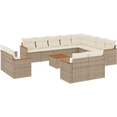 VidaXL Gartenset - Beige, Modular, UV-beständig VidaXL Gartenset - Beige, Modular, UV-beständig
