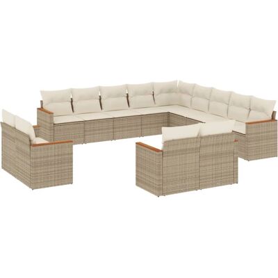 VidaXL Gartenset - Beige, Modular, Wetterfest VidaXL Gartenset - Beige, Modular, Wetterfest