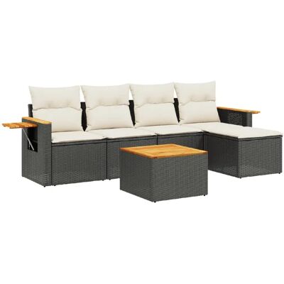 VidaXL Beiges 6-teilige Gartenmöbel-Set - Outdoormöbel VidaXL Beiges 6-teilige Gartenmöbel-Set - Outdoormöbel