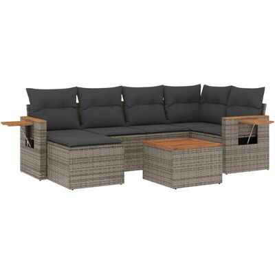 vidaXL Beiges Gartenmöbelset - 3-teilig - Garten Sofa & Tisch vidaXL Beiges Gartenmöbelset - 3-teilig - Garten Sofa & Tisch
