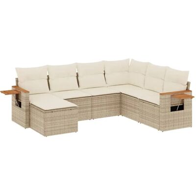 VidaXL Outdoor-Möbelset - Beige, Modular, UV-beständig VidaXL Outdoor-Möbelset - Beige, Modular, UV-beständig