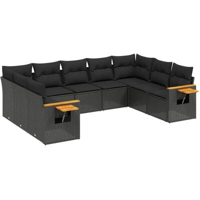 vidaXL Gartenmöbel-Set - Beige, Schwarz - Garten Couch vidaXL Gartenmöbel-Set - Beige, Schwarz - Garten Couch