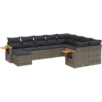 vidaXL Gartenmöbel-Set - 10-tlg. Sofagarnitur mit Kissen vidaXL Gartenmöbel-Set - 10-tlg. Sofagarnitur mit Kissen