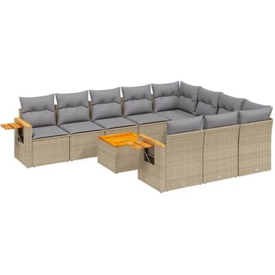 VidaXL Gartenset - Beige, Grau - Langlebig, Modular VidaXL Gartenset - Beige, Grau - Langlebig, Modular