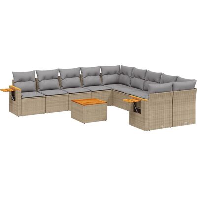 vidaXL Gartenmöbel-Set - Beige, Modular, UV-beständig - Gartenmöbel vidaXL Gartenmöbel-Set - Beige, Modular, UV-beständig - Gartenmöbel