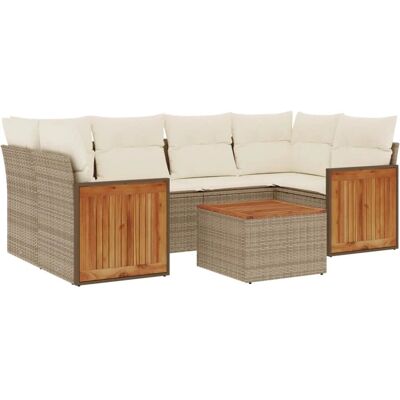 vidaXL Outdoor Möbel-Set - Beige, Modular, Wetterfest - Gartenmöbel vidaXL Outdoor Möbel-Set - Beige, Modular, Wetterfest - Gartenmöbel