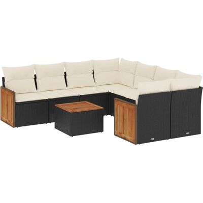 VidaXL Gartenmöbel-Set - Strapazierfähiger Poly-Rattan Tisch & Kissen VidaXL Gartenmöbel-Set - Strapazierfähiger Poly-Rattan Tisch & Kissen