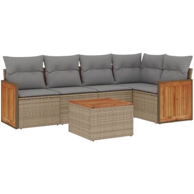VidaXL Gartenset - Beige Modulares Rattan-Möbelset VidaXL Gartenset - Beige Modulares Rattan-Möbelset