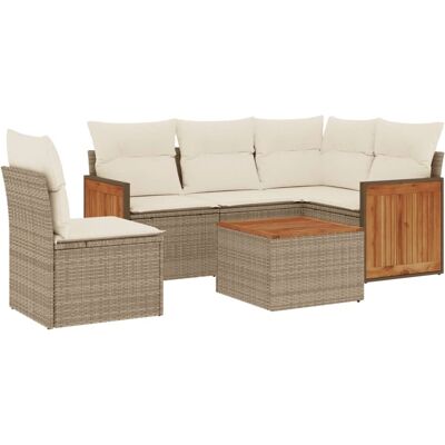vidaXL Gartenmöbel-Set - Beige - 5-teilig vidaXL Gartenmöbel-Set - Beige - 5-teilig
