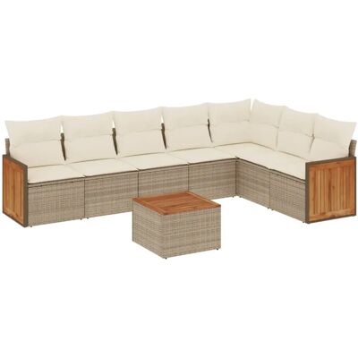 vidaXL Outdoormöbel-Set - Beige Modulares Design vidaXL Outdoormöbel-Set - Beige Modulares Design