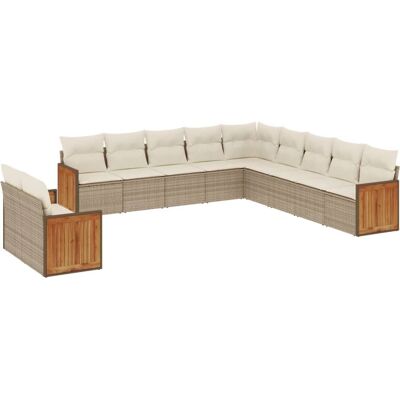 vidaXL Gartenmöbel-Set - Langlebiger Poly Rattan, 11 Plätze vidaXL Gartenmöbel-Set - Langlebiger Poly Rattan, 11 Plätze
