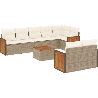 vidaXL Gartenmöbel-Set - Beige, Modular, Wetterfest vidaXL Gartenmöbel-Set - Beige, Modular, Wetterfest