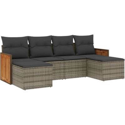 VidaXL Outdoermöbel-Set - Grau, 7-teiliges Gartensofa VidaXL Outdoermöbel-Set - Grau, 7-teiliges Gartensofa