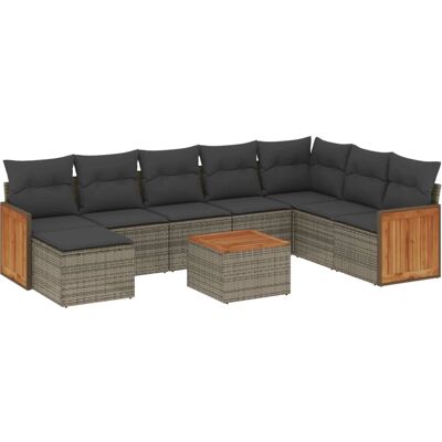 vidaXL Gartensofagarnitur 8-tlg. Beige - Gartenmöbel vidaXL Gartensofagarnitur 8-tlg. Beige - Gartenmöbel