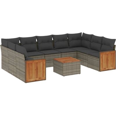 vidaXL Gartenset - Robustes Polyrattan, 9 Plätze vidaXL Gartenset - Robustes Polyrattan, 9 Plätze