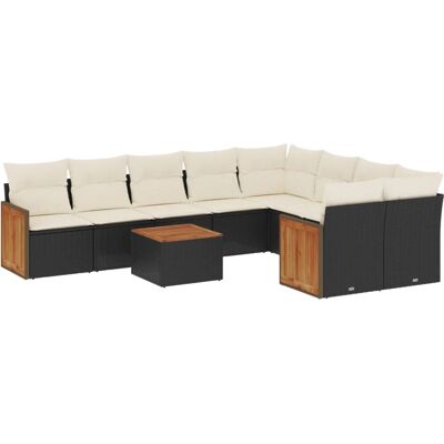 VidaXL Gartenmöbelset - Schwarz & Creme - Outdoor Sofa VidaXL Gartenmöbelset - Schwarz & Creme - Outdoor Sofa