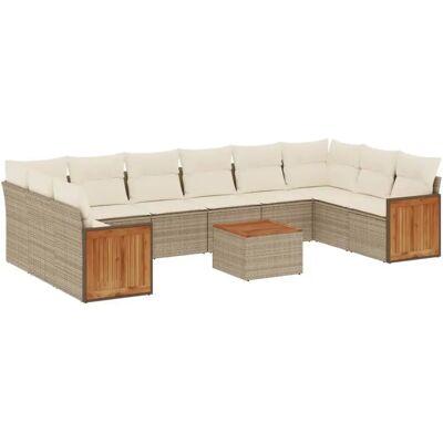 VidaXL Gartenset - Beige, Modular, UV-beständig VidaXL Gartenset - Beige, Modular, UV-beständig