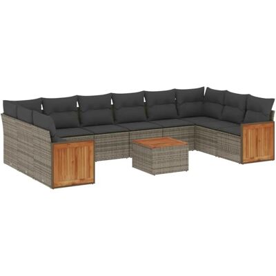 VidaXL Gartenset - Grau, Modular, UV-beständig VidaXL Gartenset - Grau, Modular, UV-beständig