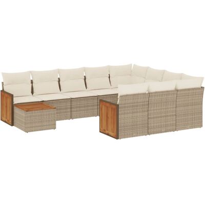 vidaXL Gartenmöbelset - Beige, Modular, UV-beständig vidaXL Gartenmöbelset - Beige, Modular, UV-beständig