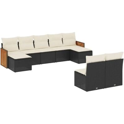 vidaXL Gartenmöbel-Set - Schwarz & Creme vidaXL Gartenmöbel-Set - Schwarz & Creme