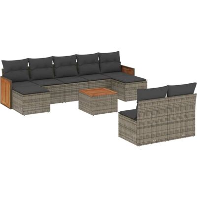vidaXL Gartenmöbelset - Grau - Garten-Sofagarnitur mit Stauraum vidaXL Gartenmöbelset - Grau - Garten-Sofagarnitur mit Stauraum