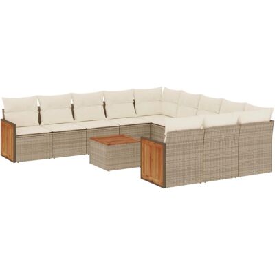 vidaXL Gartenmöbelset - Beige, Modular, UV-beständig vidaXL Gartenmöbelset - Beige, Modular, UV-beständig