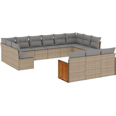 VidaXL Gartenmöbel-Set - 13-tlg., Beige, modular VidaXL Gartenmöbel-Set - 13-tlg., Beige, modular